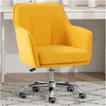 Adjustable Office Computer Chair with Armrest Office Chairs Home Study Computer Chair Furniture Swivel Lift Gaming Soft Backrest(Yellow)