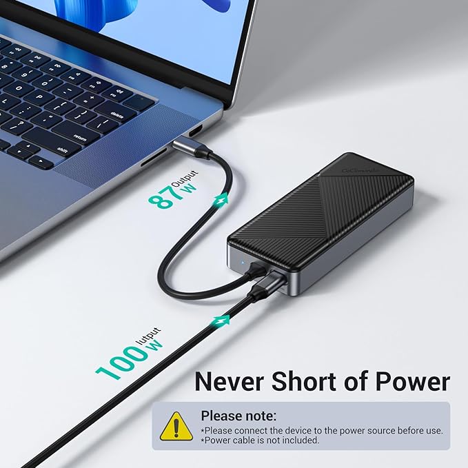 GiGimundo GM28P M.2 NVMe SSD Docking Station - 10Gbps Multi Ports Portable USB-C Hub PD100W HDMI 4K 60Hz SD Card Reader M.2 Dock for Laptop Mac Black