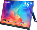 WUAWE 16 Inch Portable Gaming Monitor 1920x1200P FHD | 60hz Refresh Rate &amp HDR for PS5/Switch | Ultra-Thin 0.3 Built-in Speakers Eye Care | Plug&ampPlay for Laptop/Mac/Phone | Student Gift(Blue