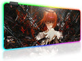 RGB Anime Mouse Pad Water Resist Keyboard PadMouse Pads with Non-Slip Rubber BaseOffice Computer Key Board Mousepad Computer Keyboard Mousepads Mat 800 x 300mm / 31.5×11.8 inches (1)