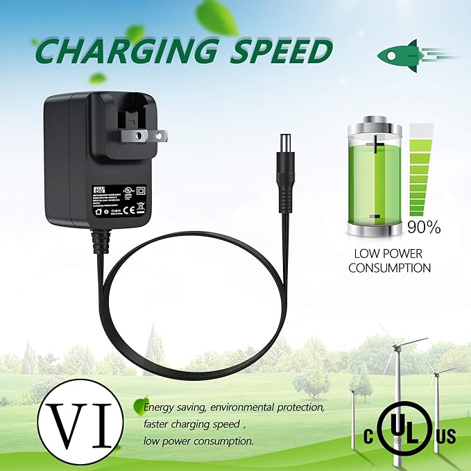 FITE ON UL Listed 9-Volt Wall AC-DC Adapter Power for X Rocker 5127401 Pedestal Video Gaming Chair