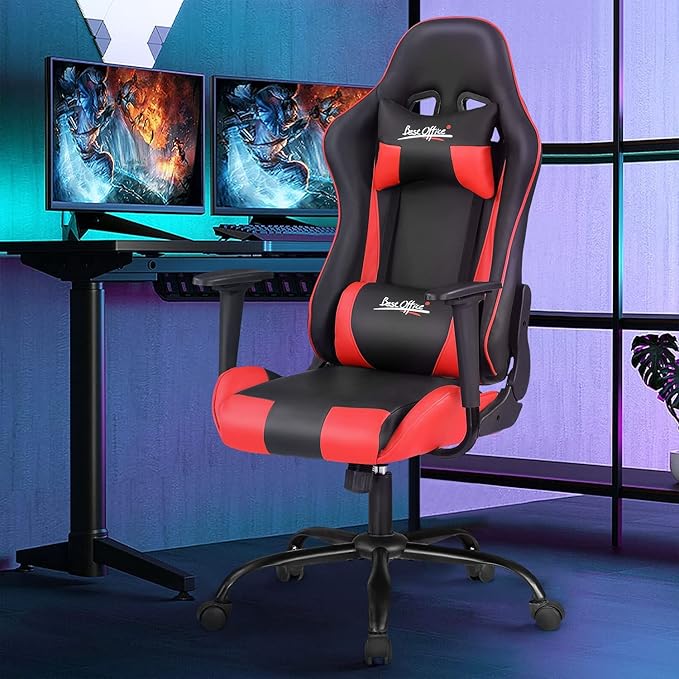 Silla Gamer Chair - Adults &amp Kids PC Gaming Recliner with Headrest &amp Lumbar Support