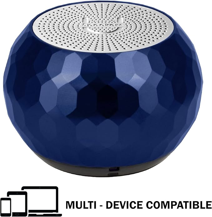 Fashionit U Speakers Mini Bluetooth Computer Speaker 2-Pack Bundle with Matching Speaker Built-in Mic &amp Selfie Remote Control for Workspace Desktop Laptop Mobile Tablet PC - Glam Midnight B