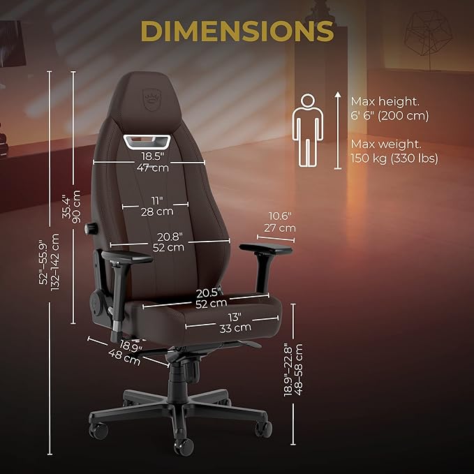 noblechairs Legend Ergonomic Gaming Chair Office Chair with Lumbar Support PU Leather Java Edition