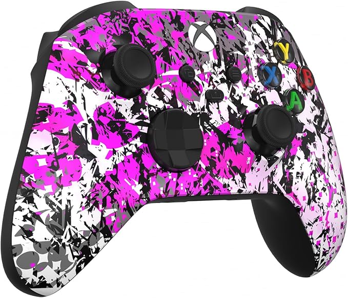 Custom Controllerzz Wireless Controller for Microsoft Xbox Series X/S &amp Xbox One - Custom Soft Touch Feel - Custom Series X/S Controller (X/S Shadow Bloom)