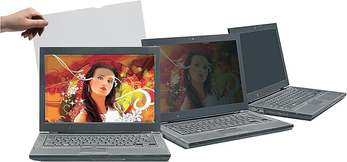 V7 PS21.5W9A2-2N 21.5 Privacy Filter (16:9 18.76 x 10.56 in / 47.65 x 26.82 cm cleaning cloth mounting straps) matt/glossy