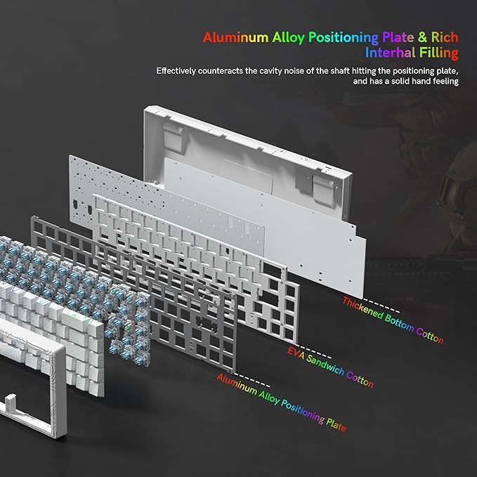 Womier M68 HE V2 Rapid Trigger Keyboard 60% Percent Hall Effect Topographic Gaming Keyboard Wired RGB Custom Mechanical Key Board with Magnetic Switch PBT Keycaps for Mac/Win (White)