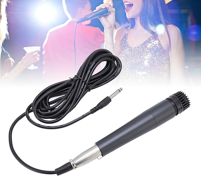 Cardioid Dynamic Microphone Designed with Shock Absorber Damping High Clarity Sound Stable Transfer Anti Interference for Active Speakers Mixers Amplifiers
