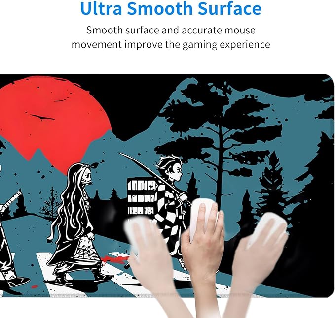 Anime Mouse Pad Non-Slip Rubber Desk Mat Extended Large Gaming Mousepad for Office Desk Decor 31.5 x 11.8inches x 3mm