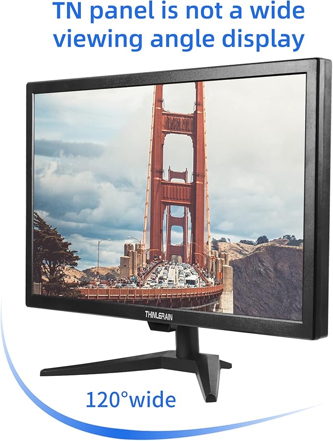 20 PC Monitor 16:9 1600x900 Kitchen Monitor LED Screen Display 5Ms 60 Hz VESA Mountable Build in Speaker with VGA HDMI AV BNC USB for FireStick Computer Laptop