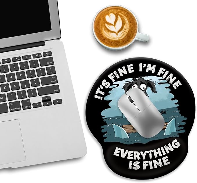 Funny Dog Ergonomic Mouse Pad with Wrist Rest Gaming Large Desk Mat