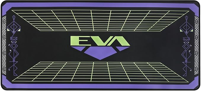Neon Genesis Evangelion Inspired Mouse Pad - 35.4x15.7 Large Desk Mat Grid Design for Anime Fans &amp Gamers