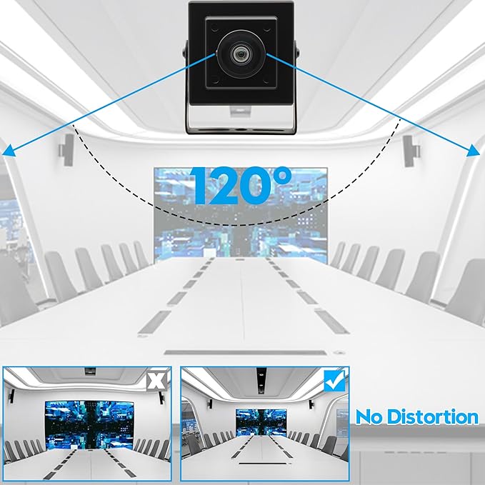 SVPRO 16MP USB Camer 120° Wide Angle Distortion-Free Webcam for Computer Laptop Embedded Video Camera with IMX298 Sensor for Machine Vision USB2.0 Industrial Camera for 3D Printer