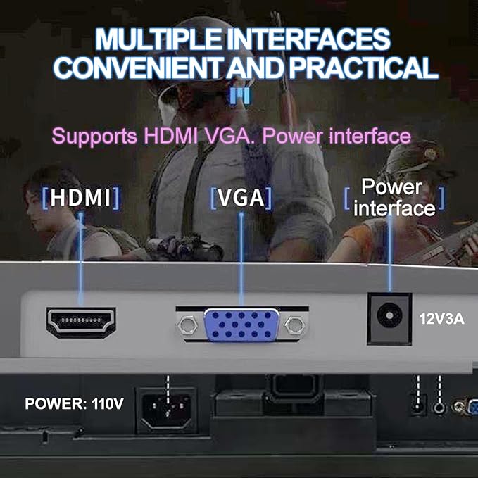 19 inch HD (1440 x 900) Monitor 2PACKS 75Hz Refresh Rate HDMI x1 Small Thin Monitor for laptops Computers and desktopsLED Display VGA/HDMI Connection.VESA:75 * 75MM