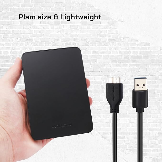 Avolusion Z2-S 1TB USB 3.0 Ultra Slim External Hard Drive/Pocket Drive (for Windows MacOS Xbox PlayStation) (Renewed)