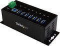 StarTech.com 7-Port USB 3.0 Hub - 5Gbps - Metal Industrial USB-A Hub with ESD Protection &amp 350W Surge Protection - Din Rail Wall or Desk Mountable - TAA Compliant USB Expander Hub (ST7300USBME)