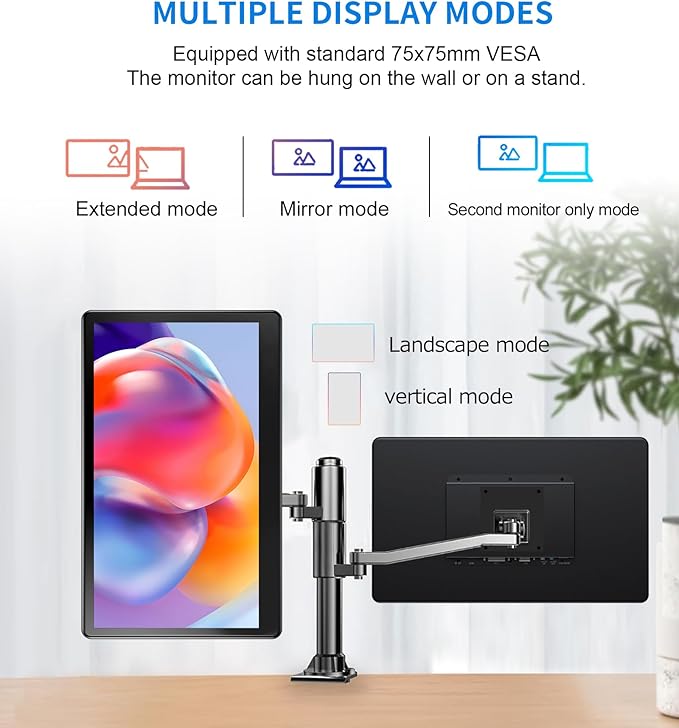 15.6 Portable Touchscreen Monitor FHD 1920×1080 IPS Ra Pi Touch Screen Monitor for Laptop HDMI VGA DVI 10-Point Touchable Display Support VESA Mount for Laptops PC Pi POS Kiosk Home Industrial