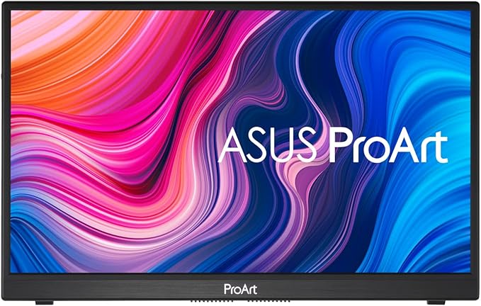 ASUS ProArt Display 14” 1080P Portable Touchscreen Monitor (PA148CTV) - Full HD IPS 100% sRGB/Rec.709 Color Accuracy ΔE &lt 2 Calman Verified USB-C Power Delivery Micro HDMI Tripod Socket