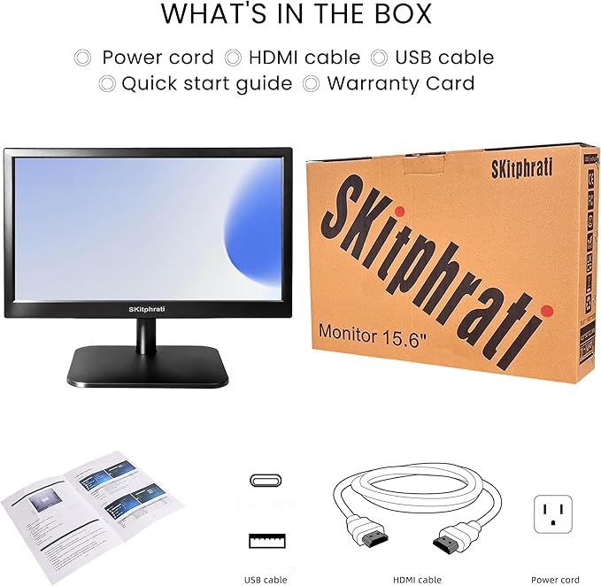 15 inch 1920x1080 Touchscreen Monitor 10-Point Multi Touch Screen with HDMI VGA 60Hz 16:9 Aspect Ratio VESA Secondary Monitor for PC Computer Windows Ras Pi
