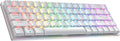 Ranked G65 Guardian 65% | Full Aluminum Frame | Ultra Slim Hot Swappable Mechanical Gaming Keyboard | 68 Keys Multi Color RGB LED Backlit for PC/Mac Gamer (White Gateron Low Profile Brown)