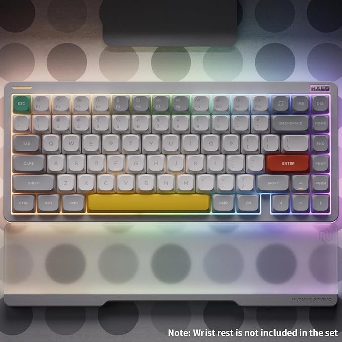 nuphy Halo75 V2 Mechancial Gaming Kyeboard75% Wireless Hot Swappable Bluetooth Keyboard83 Kyes RGB Backlit KeyboardSupport Bluetooth/2.4GHz/USB-C (White Mint (37gf))