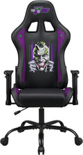Joker - Gaming Chair or Office Chair Adult Gamer Chair Comfortable seat Integrated headrest Adjustable armrests and Height Ergonomic backrest - Black