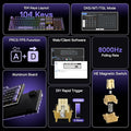 Redragon K556 HE Rapid Trigger Gaming Keyboard 100% 104 Keys Wired Mechanical Keyboard w/Hyper-Fast Actuation Dedicated Hall Effect Magnetic Switch 2-Layer Noise Dampening Original Aluminum Base