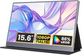 Portable Monitor 15.6 inch 1080P FHD 86% sRGB 60Hz Travel Monitor for Laptop MacBook Surface PC Xbox PS5 HDMI USB-C VESA Compatible Built-in Speaker