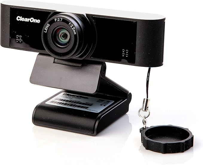 ClearOne Unite 20 Pro Wide-Angle Web Camera. 1080p HD Webcam with 100° Wide-Angle USB for PC &amp Laptop Displays Streaming &amp Conferencing Compatible with Windows 11 &amp Mac