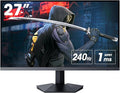 KOORUI 27 Inch Gaming Monitor 240hz 1ms FHD 1920x1080 90% DCI-P3 100% sRGB Color Gamut Adaptive Sync Compatible HDMI DisplayPort Black GN02