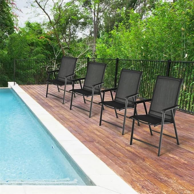 Office Chair Gaming Chair Computer Chair 4-Piece Patio Folding Dining Chair Portable Camping armrest