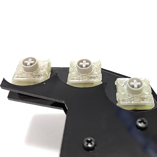 Replacement Game Keyboard - WASD Movement Keys with Mechanical Low Profile Speed Silver Switches - Clear for Arcade Fight Sticks - USB Connectivity