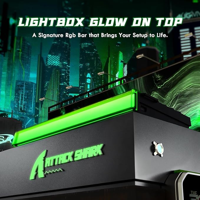 ATTACK SHARK R85 HE Wired 75% Hall Effect Rapid Trigger Mechanical RGB Gaming Keyboard with 8K Polling0.05mm RT Accuracy0.08MS LatencyMagnetic Switch5 Layer Sound DampedDriver for PC Mac(Green)