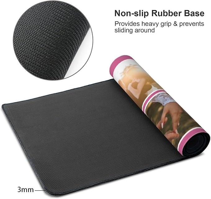 Custom Large Mouse Pad with Photo Personalized Mouse Pads with Picture Text Customized Non-Slip Mousepad for Gaming Offices Home Computer Desk 16x35.5in