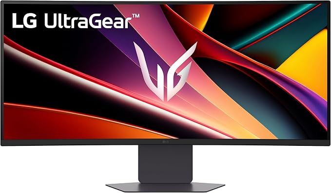 LG 34G600A-B 34-inch Ultragear WQHD (3440 x 1440) Curved Gaming Monitor 160Hz AMD FreeSync Premium HDR10 Built-in Speaker Reader Mode HDMI 2.1 DisplayPort Tilt/Height/Swivel Stand Black