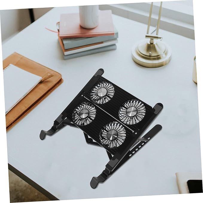 ARTIBETTER 1set Laptop Cooling Pad Adjustable Height Portable Laptop Stand for Cooling USB Powered Fan for Gaming and Office Use Compact and Design