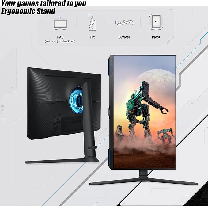 Samsung 28 Odyssey G7 4K UHD 144Hz 1ms G-Sync Gaming Monitor HDR400 AMD FreeSync Premium Pro Ultrawide Game View DisplayPort HDMI Height Adjustable Stand Black