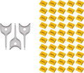 50PCS USB-A Port Blockers with 3 Keys-Removable Type-A Data Protection - Dust &amp Moisture Resistant Shield for Laptops PCs Gaming Devices &amp Tamper Protection (Yellow)