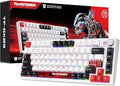 Transformers GK03 Mechanical Keyboard WirelessRGB Creamy Gaming Keyboard Wireless BT5.0/USB-C/2.4GHzCustom Hi-Fi Linear SwitchHot-Swap Socket/Knob Control Computer Keyboards (Optimus Prime White)