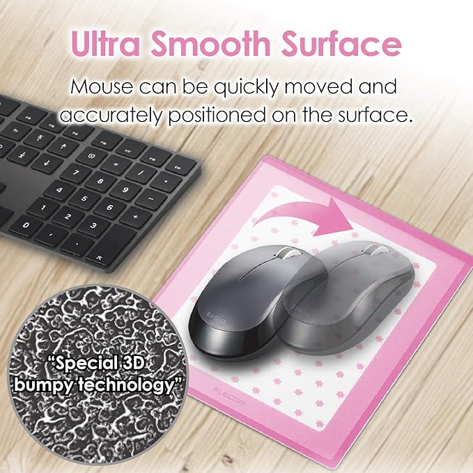 ELECOM Custom Photo Insert Mouse Pad Mat/Clipboard Folder/Message Pad/Picture/File Board/for Office/Pink MP-117P