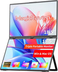 Portable Dual Monitors 18.5 1080P Dual Laptop Screen Extender Foldable Second Monitor Plug &amp Play with No Driver Needed Ideal for Home &amp Office Work with Wins &amp macOS