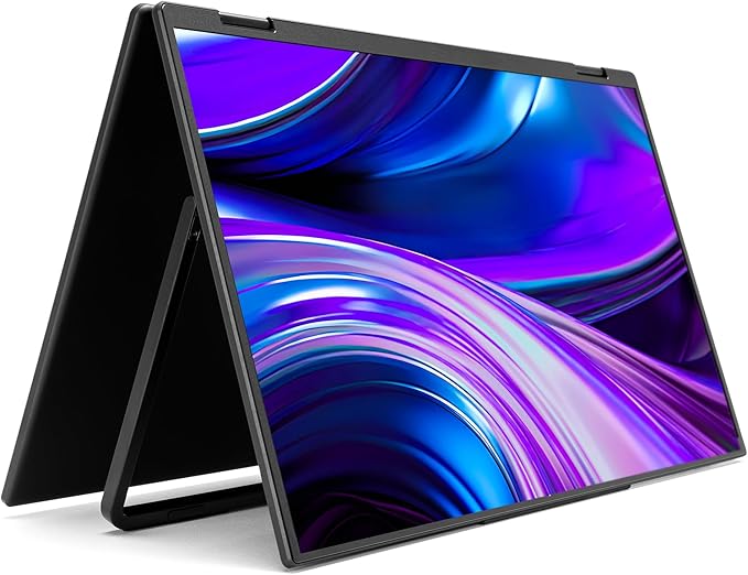 SideTrak Solo Book 15.6 Foldable Dual Screen Portable Monitor - FHD Portable Stacked Monitor External Display for Laptop Extender with Stacked Dual Monitors for Mac PC and Chromebook