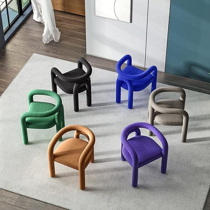Office Chair Gaming Chair Computer Chair Cosmetic Chair Scandinavian Living Room Furniture Leisure Chair Reclining Dining Chair Cashmere Sofa Armchair Makeup Stool (Color : A Size : 1 Code)