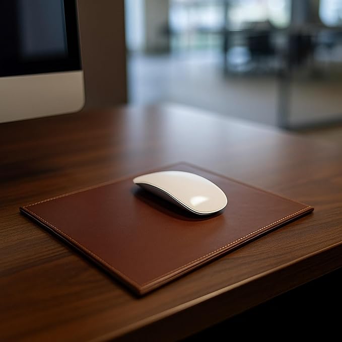 Dacasso Bonded Leather Mouse Pad Brown