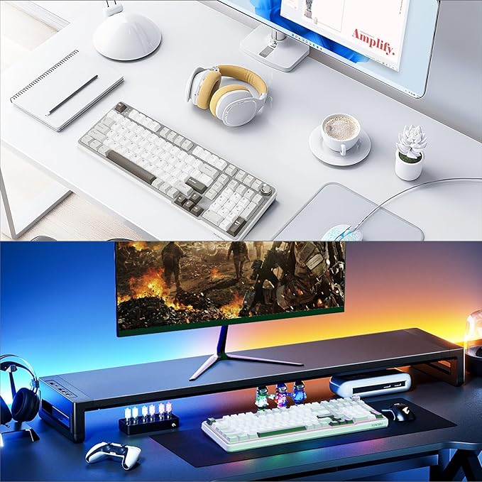 Wireless Mechanical Gaming Keyboard Tri-Mode Connectivity (Bluetooth 5.0/2.4GHz/USB-C) Hot-Swappable RGB Backlit101-Key Layout Keyboard with Volume Knob for PC Laptop Tablet