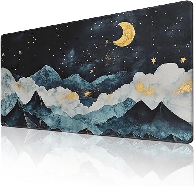 3XL Huge Gaming Mouse Pad Oversized (48x24) - Extra Large XXXXL Mouse Pads for Full Desk Mountain Mousepad with Stitched Edges Non-Slip Rubber Base Desk Mat for Laptop Computer &amp PC