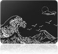 ATTACK SHARK CM05SE Glass Gaming Mouse Pad for FPS &amp Esports Nano-Etched Tempered Glass SurfaceUltra-Smooth Low Friction Hard MousepadWaterproof Large Desk Mouse Mat for PC SetupBlack Wave