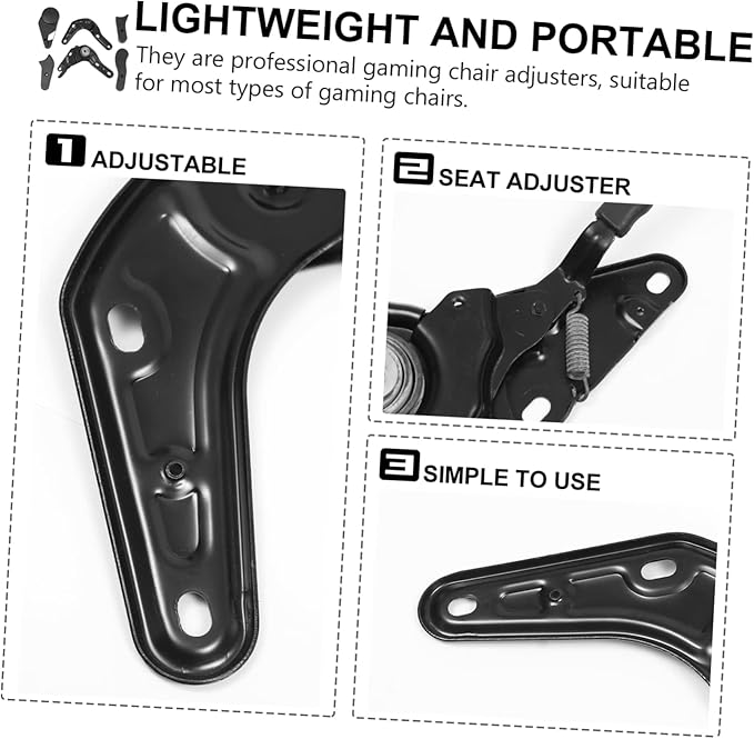 6 Pcs Professional Multi Angle Game Chair Adjusters Black E Sport Chair Regulators Easy to Install Accessories