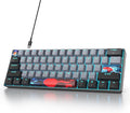 60 Percent Gaming Keyboard 61 Keys Wired Mechanical Keyboard Ultra Compact Key Board Red Switch LED Backlit for Windows Laptop Gamer