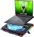 Cooling Pad for Dell Alienware m16 m17 m15 x17 x16 x15 x14 Area-51m 17 16 15 14 inch Gaming LaptopIt is a Heat Dissipation Monster with Powerful Turbo Fan Can Fast CoolingRGB Light Mode